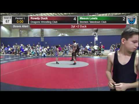 67 72 Rowdy Duck Dragons Wrestling Club vs Mason Lewis Bremen Takedown Club 3603537104