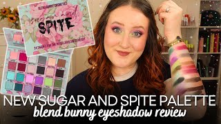 BLEND BUNNY SUGAR AND SPITE EYESHADOW PALETTE SWATCHES & REVIEW! *NEW* Cruelty Free Makeup Try On