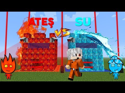 ATEŞ VS SU HAPİSHANE ŞANS BLOKLARI - Minecraft