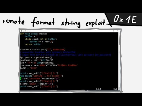 Remote format string exploit in syslog() - bin 0x1E