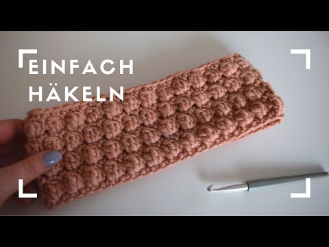Simple crochet headband with bobbles