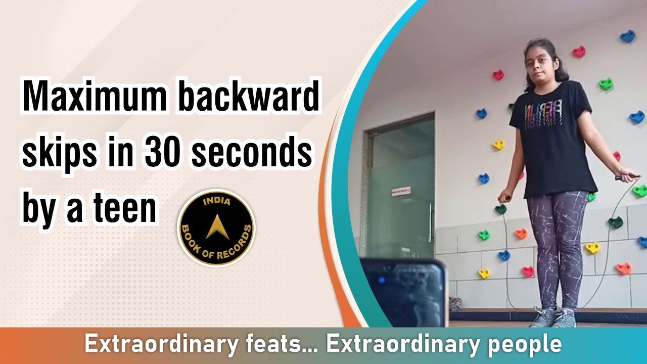 Maximum backward skips in 30 seconds by a teen