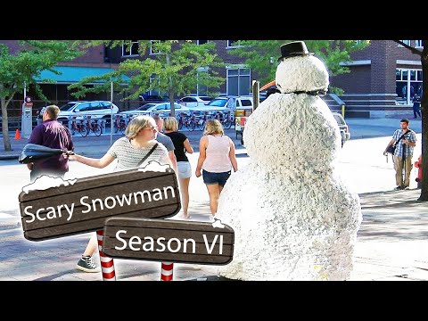 Scary Snowman Hidden Camera Practical Joke  US Tour 2016 * Over 100 Reactions
