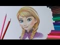 Уроки рисования. Как нарисовать АННУ из " Холодное сердце" how to draw Anna ...
