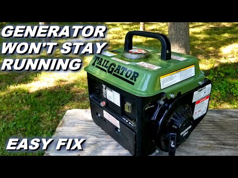 Fixing The Cheapest Generator, starts but won't stay running.