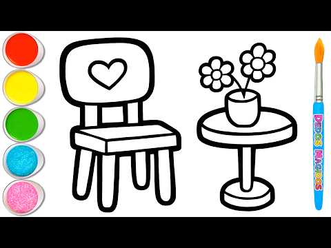 🪑📖 Let's Draw and Paint a Relaxing Corner with a Chair for Kids | Easy Painting #245