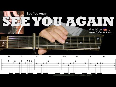SEE YOU AGAIN (Furious 7) Easy Guitar Lesson + TAB + Chords by GuitarNick