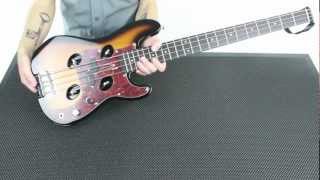 TB-4P Bass Travel Guitar w/ Gig Bag - Sunburst