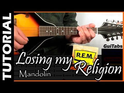 How to play LOSING MY RELIGION ✝ [Intro, Riff] - R.E.M. / MANDOLIN Lesson 🎻 / GuiTabs #051 C