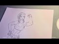 2023 John Tobias Drawing The Beautiful Kerry Ann Hoskins As Sonya From Mk3