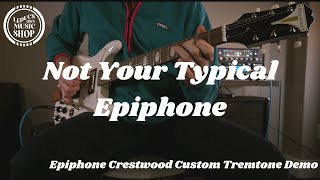 Video thumbnail for Not Your Typical Epiphone // Epiphone Crestwood Custom Tremtone Demo by Leduc's Own Music Shop