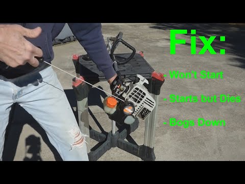 Fixing a Trimmer, Edger or Blower That Starts But Bogs Down & Dies - Echo