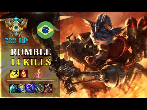 Rumble Mid vs Viego - 14 kills - Nyu BR Challenger (722 LP) Patch 11.5