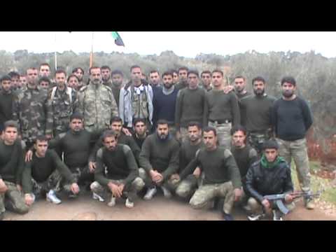 قيادات من المجلس العسكري الثوري في تخرج دورة المنشقين في سهل الغاب في ريف حماة