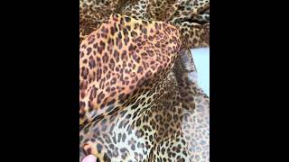 A1_566 Шифон цвет коричнево-оранжевый леопард, ширина 147 см на YouTube