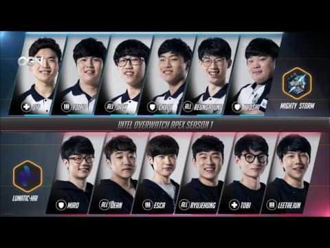 [ENG] Mighty Storm VS  Lunatic Hai  OVERWATCH APEX S1 2016-11-16