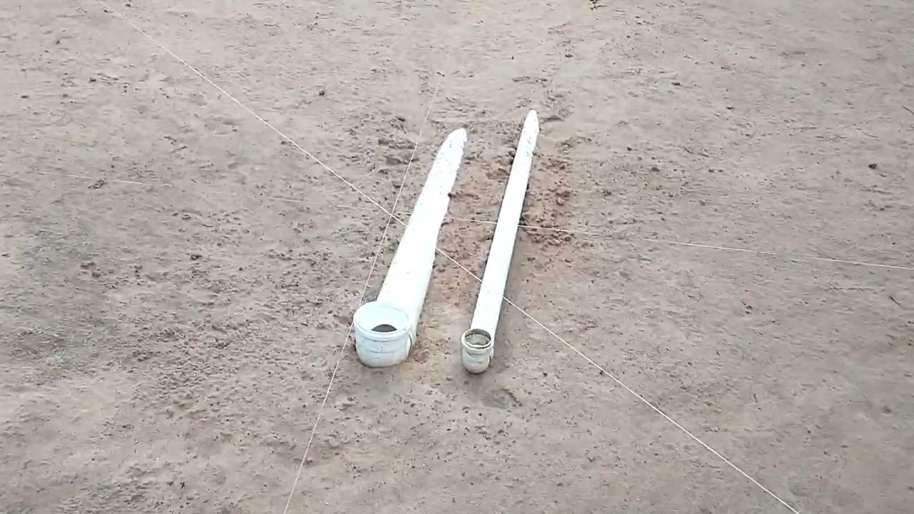 Tanque de Ferrocimento Parte 01 colocando os tubos do overflow