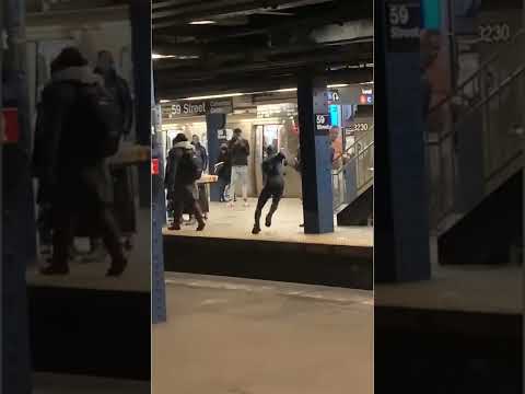 spider-man saves the day in New York subway #shorts #memes #spiderman #mcu