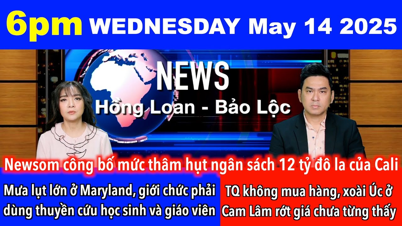 🇺🇸May 14, 2025 Mưa lụt lớn ở Maryland, giới chức phải dùng thuyền cứu học sinh và giáo viên