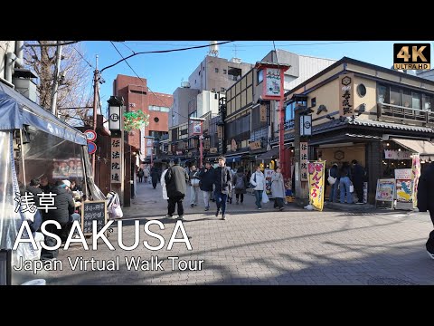 Old Tokyo Walking Tour 4K From Ueno to Asakusa | Senso-ji, Nakamise & Sumida Park (Midday)