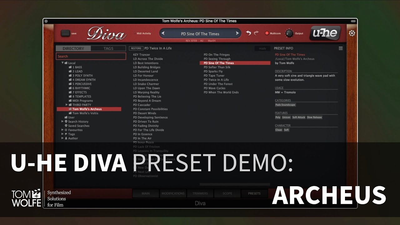 U He Diva Archeus Preset Walkthrough Ambient Presets