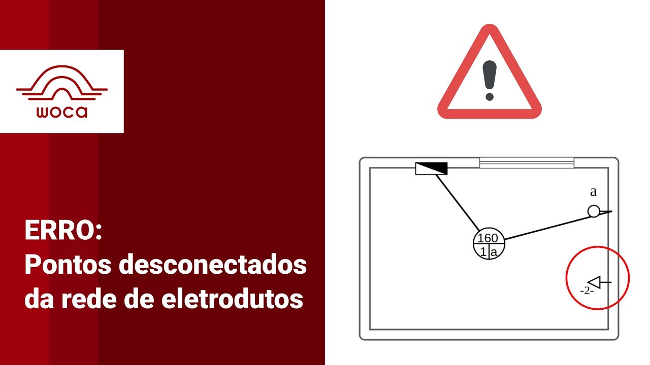 Erros no projeto elétrico: ponto elétrico não ligado à rede de eletrodutos