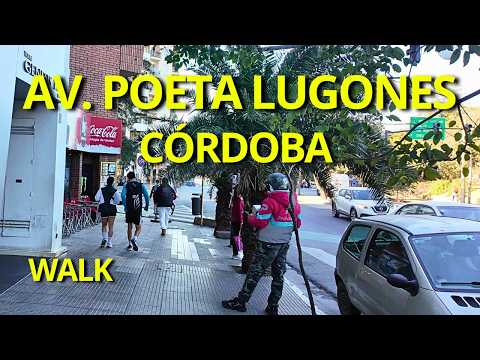 Avenida Poeta Lugones Córdoba 🇦🇷 | De Plaza España al Hombre Urbano (4K)