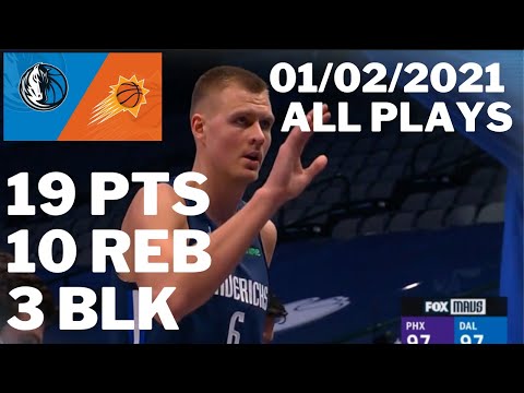 Kristaps Porzingis vs. Suns: 19 pts, 10 reb, 3 blk ALL PLAYS 2020/2021 Regular Season [01.02.21.]