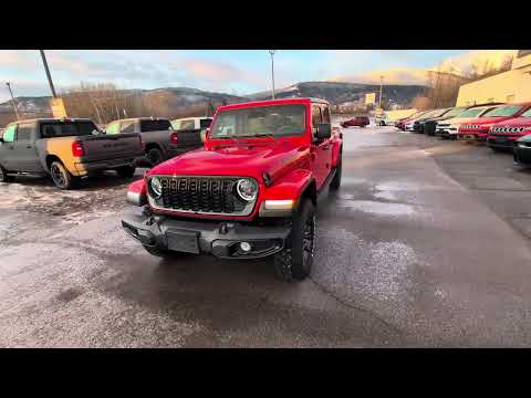 2026 Jeep Gladiator in Red for sale at Frontier Chrysler Dodge Jeep Ram Fiat Ltd. in Smithers, BC