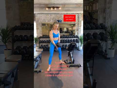 5 year transformation! YES you can build muscle - dumbbells only at home #strongwomen #homeworkout