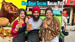 New Bride Selling Kullad Pizza on Punjab Street🔥 ( Rab ne Bana di Jodi )✅ (Jalandhar Must Try)