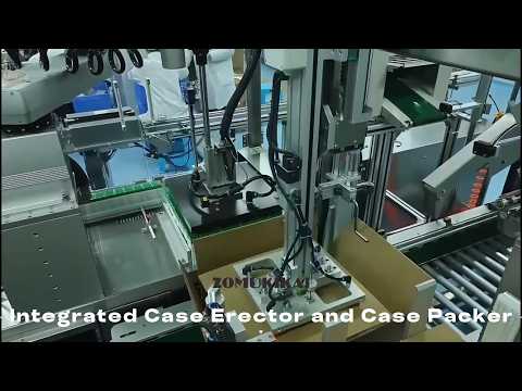 3-in-1 integrierte Kartonaufricht- und Case Packer Maschine