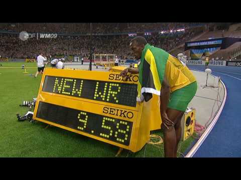 USAIN BOLT9.58 s BERLIN GERMANY 9,58 s 100m NEW 2009 World Record HD