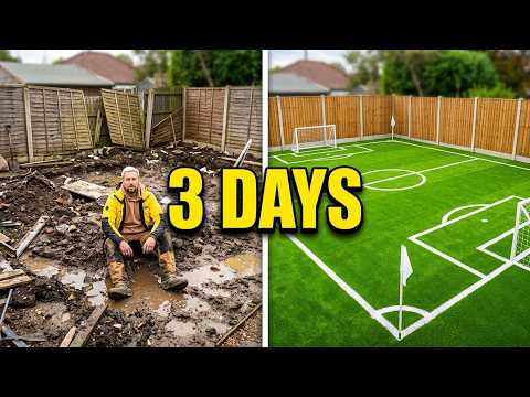 I Transformed My Friends Garden into a Football Pitch