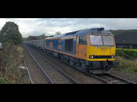 6F69 Ribblehead-Tuebrook, 60002 doing the honours climbing the 1 in 85 of Langho Bank on 24/10/22