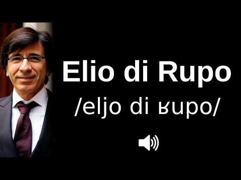 🇧🇪 How to pronounce Elio di Rupo (CORRECTLY!)