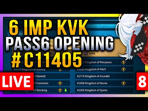 6 Imperium KVK: Pass6 Opening 🔥 LIVE! 🔴 #C11405 #8 #1412 #1606 #1647 #1823 #1875 #1892