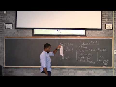 Math 201 Lecture 0 - Class Intro