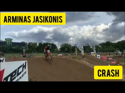 Arminas Jasikonis crash MXGP mantova, Italy 2020 Accident.