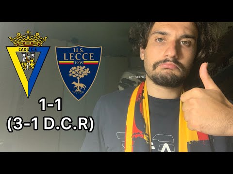 CADICE-LECCE 1-1 (3-1 D.C.R) : CI SONO NOTE POSITIVE..PECCATO PER LA SCONFITTA!💛❤️