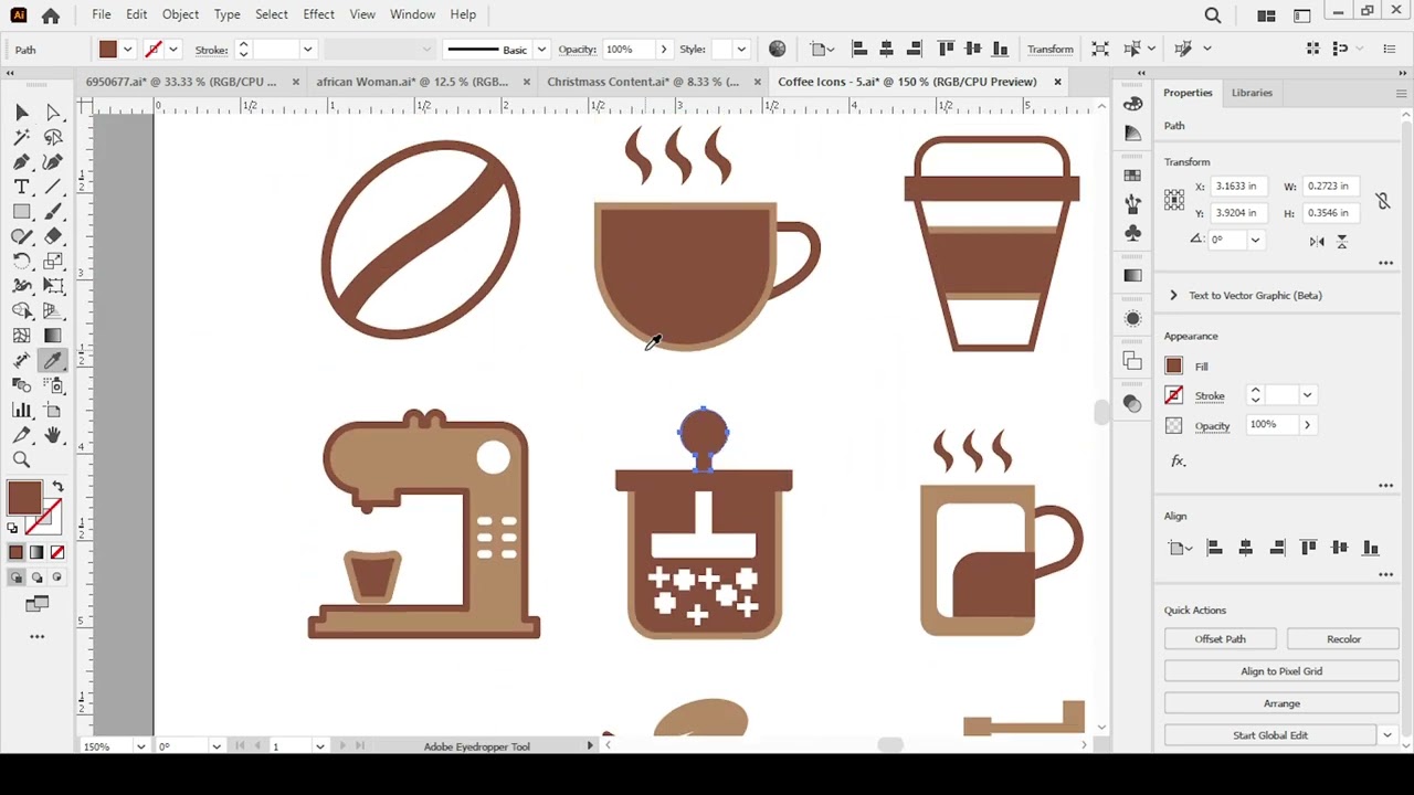 Polish Your Coffee Icon Set in Illustrator | Pro Tips for Clean Vector Design