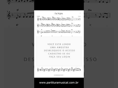 The Nights (Teclado) - Partitura - Sheet Music #piano #musicscore   #partitura #violin #sheetmusic