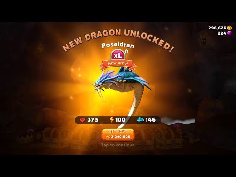 Poseidran Dragon XL Unlocked (Cost 2,200,000) - Hungry Dragon