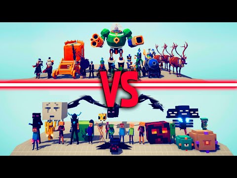 MEGA MINECRAFT TEAM vs MEGA HOLIDAY TEAM Part 2 | TABS - Totally Accurate Battle Simulator