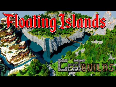 Minecraft WorldPainter Timelapse: Floating Islands, Canyons, Jungle Temple  [survival map download]