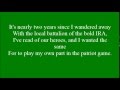 Patriot Game with lyrics