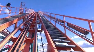 Goliath Front Row POV Six Flags Magic Mountain