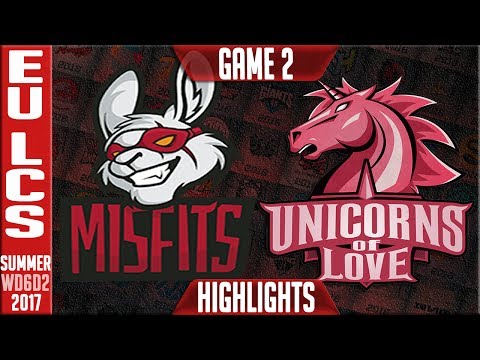 Misfits vs Unicorns of Love Highlights Game 2 - EU LCS Week 6 Summer 2017 - MF vs UOL G2