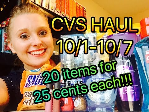 CVS 10/1/17-10/7/17~20 ITEMS FOR .25 CENTS EACH!!!!