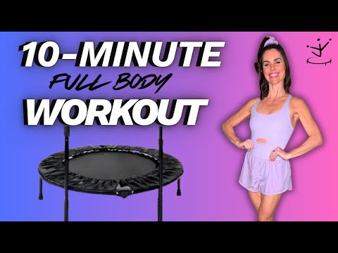 Allenamento cardio total body da 10 minuti su trampolino | Mini trampolino HIIT veloce | Allename...